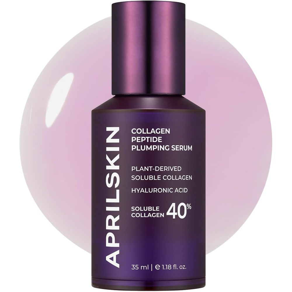 Aprilskin 40% Collagen Peptide Plumping Serum For Fine Lines And Wrinkles Vegan Cruelty Free Anti Aging Facial Serum 35 Milliliter