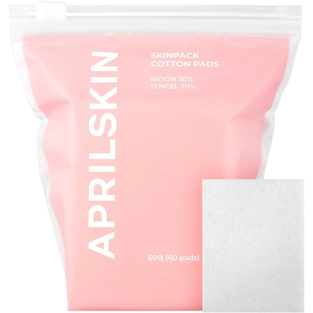 APRILSKIN Stretchable Facial Pads for Toner and DIY Sheet Masking Lint Free Dermatologist Approved Skinpack Cotton Sheets Sixty Count