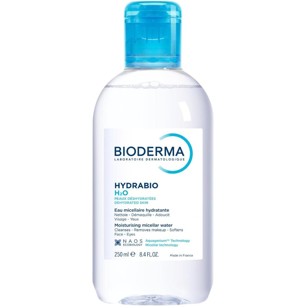 Bioderma Hydrabio H2O Micellar Water Face Cleanser And Makeup Remover For Dehydrated Sensitive Skin 250 Milliliters