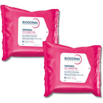 Bioderma Sensibio H2O Cleansing And Makeup Removing Wipes For Sensitive Skin 25 Count