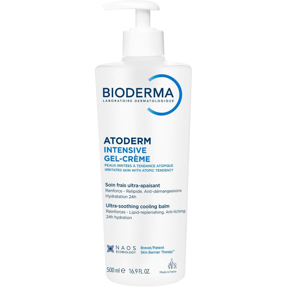 Bioderma Atoderm Intensive Gel Cream Soothing Body Moisturizer For Dry To Atopic Sensitive Skin 16.9 Fluid Ounce