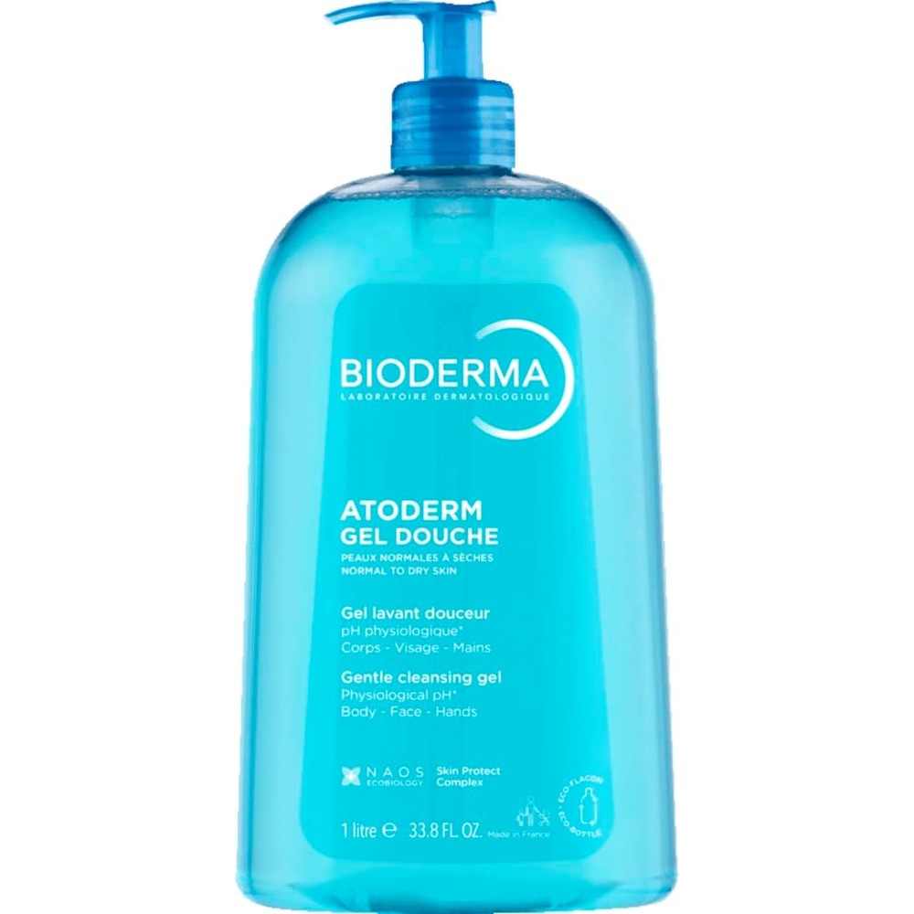 Bioderma Atoderm Hydrating Shower Gel Moisturizing Face And Body Cleanser For Normal To Dry Sensitive Skin 1 Liter