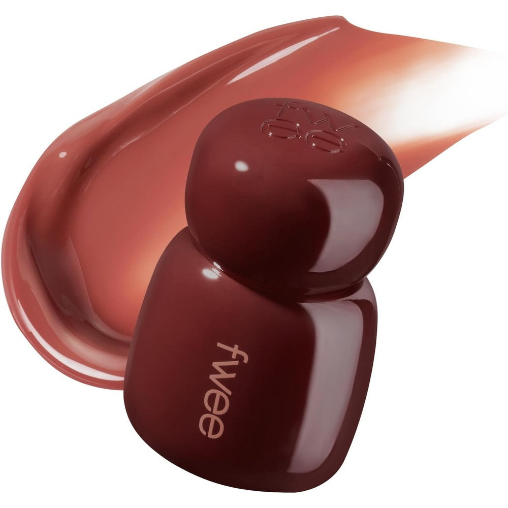 Fwee Rose Obsession Stay Fit Lip Tint GW01 Honey Rose Layerable No Transfer Glossy Liquid Lip Stain 3.5 Milliliters
