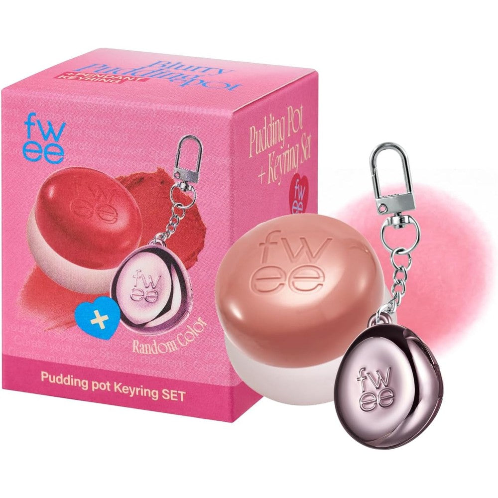 Fwee Blurry Pudding Pot And Keychain Set Airbrushed Blush And Lip Cream Buildable Pigment Soft Matte Finish Makeup In Like Light Pink 0.17 Ounce