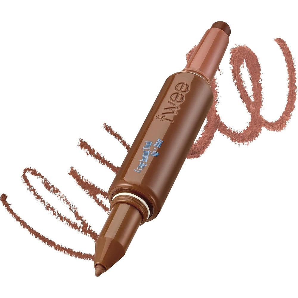 Fwee Long Lasting Dual Coloring Stick Lip Liner And Lipstick Combo Smudge Proof Satin Finish Multi Use Lip And Cheek Makeup 04 Spill Tea 1.2 Grams