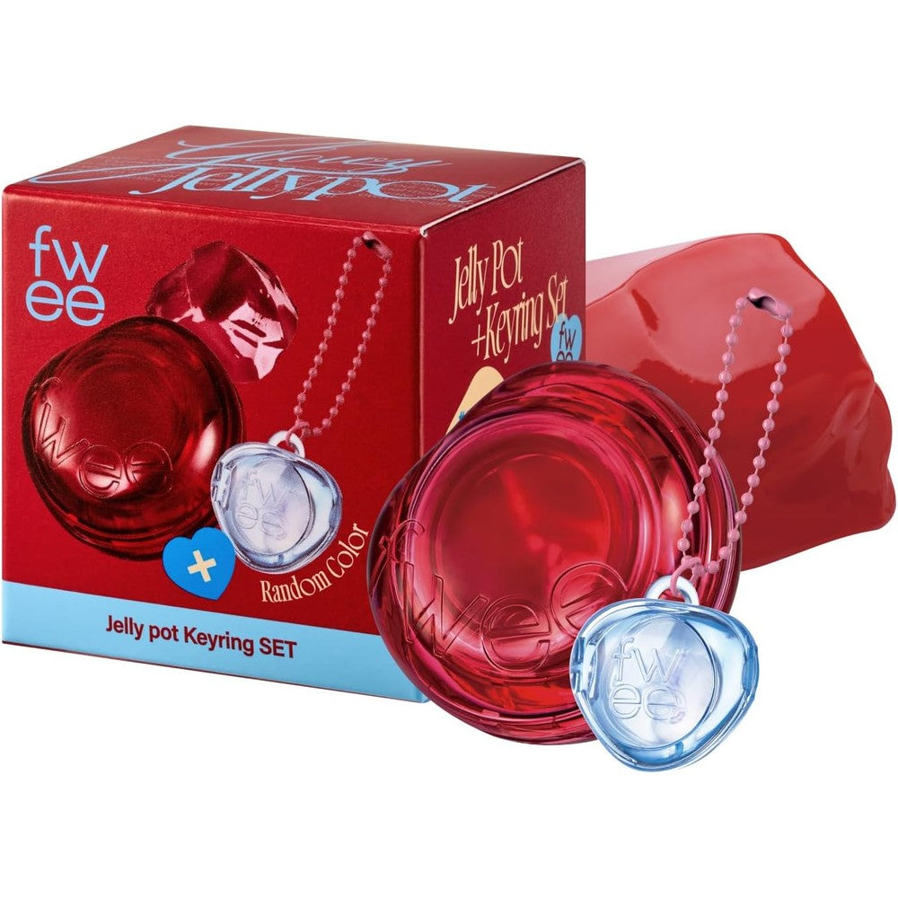 Fwee Glowy Jelly Pot And Keychain Set Dewy Jelly Lip And Blush Tinted Glow Jelly Balm Honey Peach Vivid Coral Zero Point Fourteen Ounce