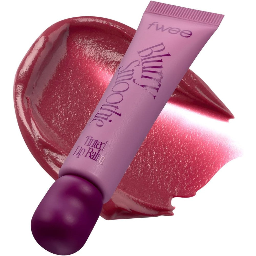 fwee Blurry Smoothie Tinted Lip Balm In Acai Blueberry Hydrating Lip Serum Creamy Matte Velvety Finish Long Lasting Lip Care 9.5 Grams
