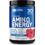 Optimum Nutrition Amino Energy Blue Raspberry thirty servings tub front view