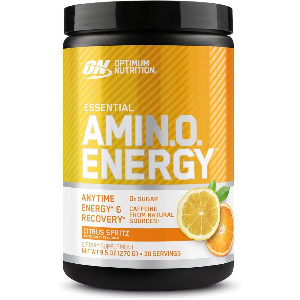 Optimum Nutrition Amino Energy Citrus Spritz front container view fitness supplement