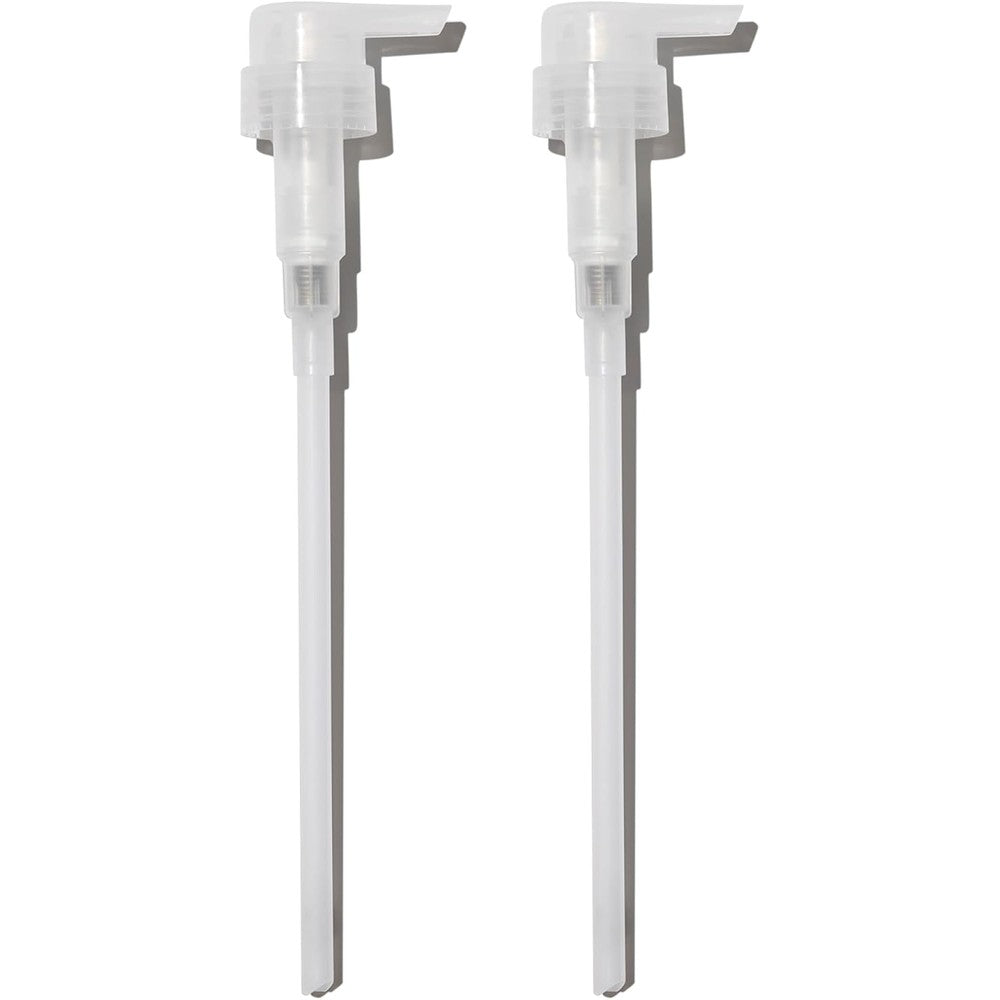 Amika Liter Pump Duo set of two white universal dispensing pumps front view