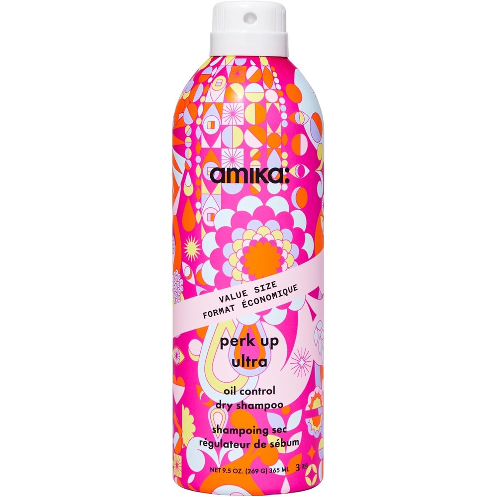 Amika Perk Up Ultra Oil Control Dry Shampoo front view canister