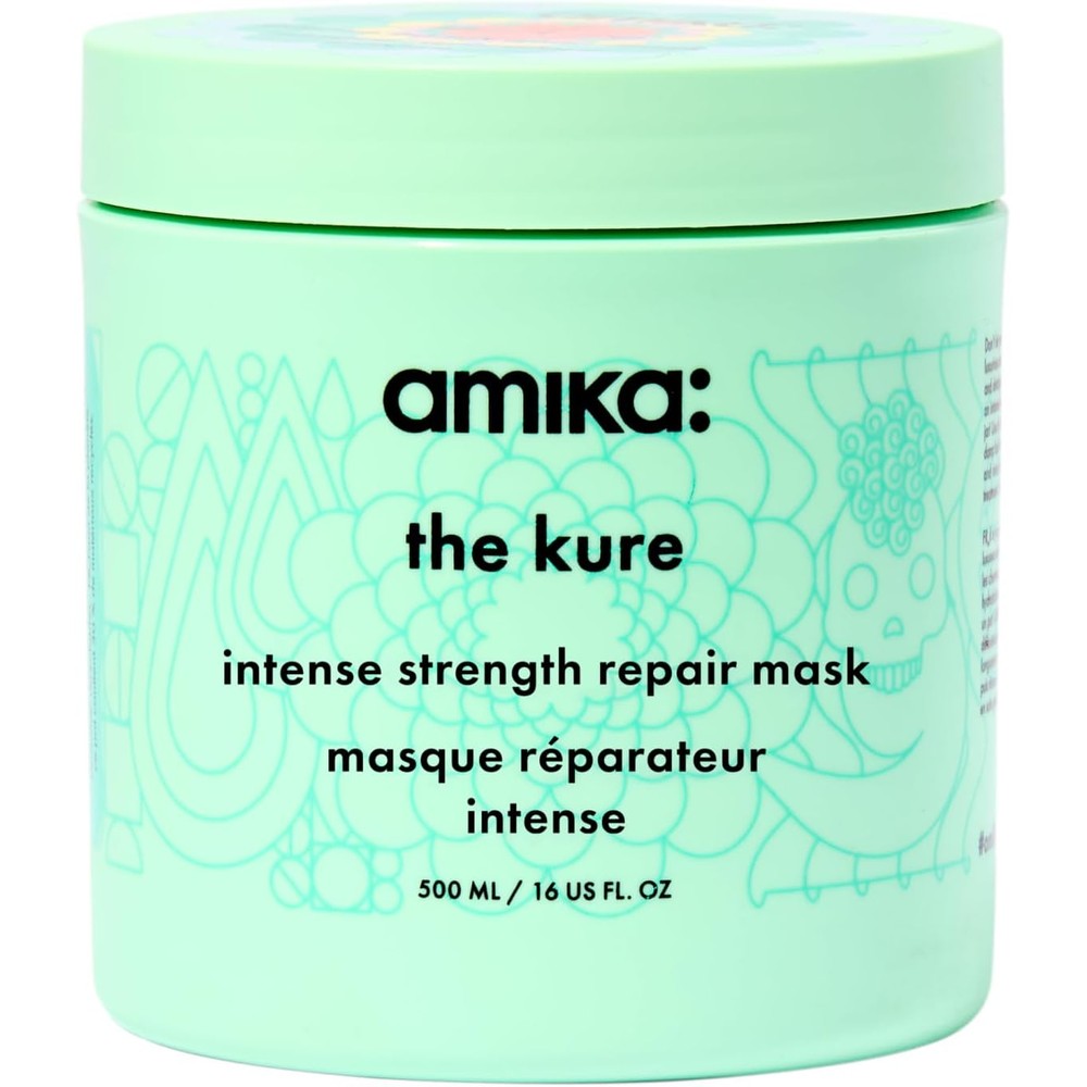 Amika The Kure Intense Strength Repair Mask 500ml jar front view for professional bond repair treatment.