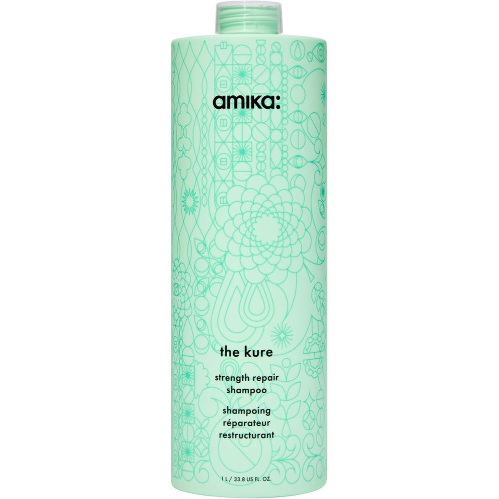 Amika The Kure Strength Repair Shampoo front view of bottle