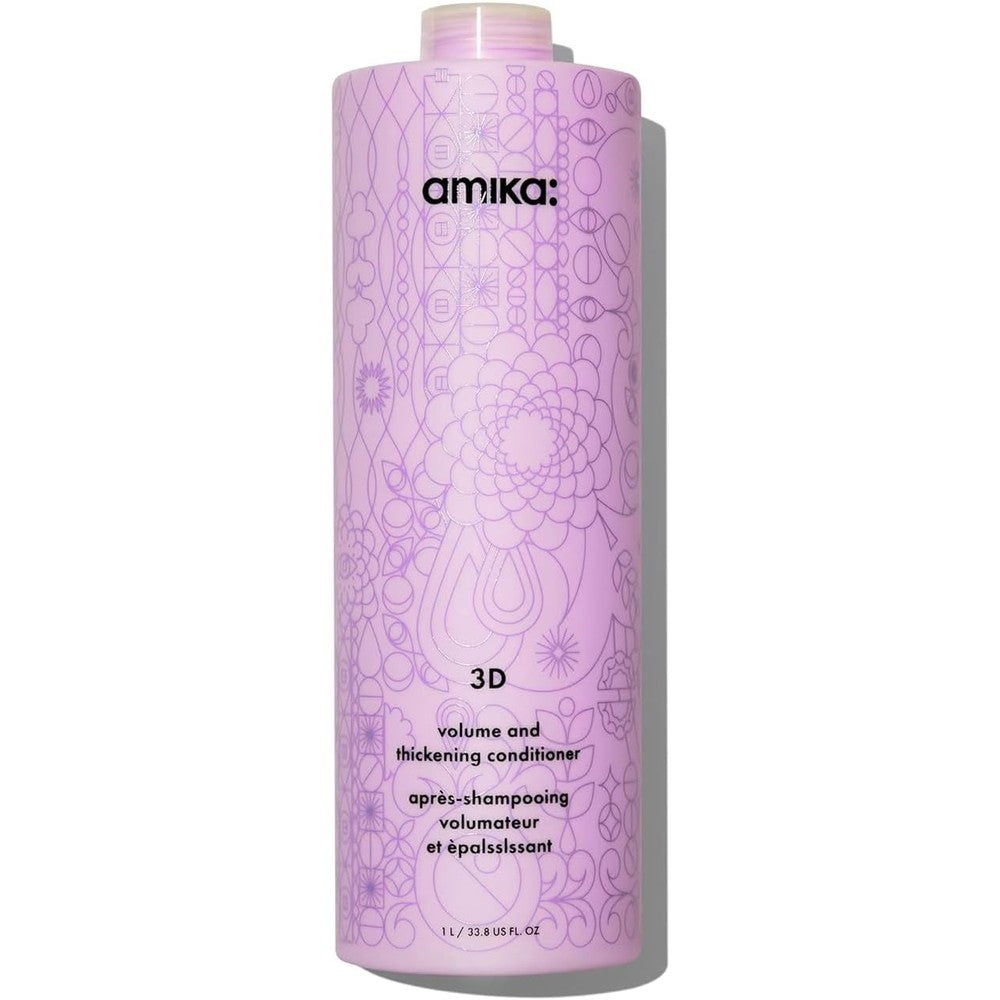 Amika 3D Volume and Thickening Conditioner 33.8 Ounce front view bottle