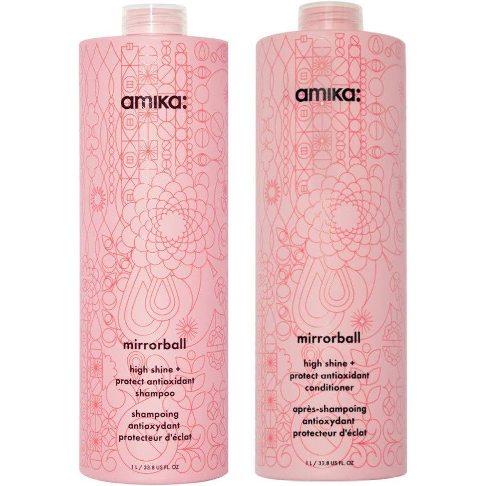 Amika Mirrorball High Shine And Protect Antioxidant Shampoo front view bottle