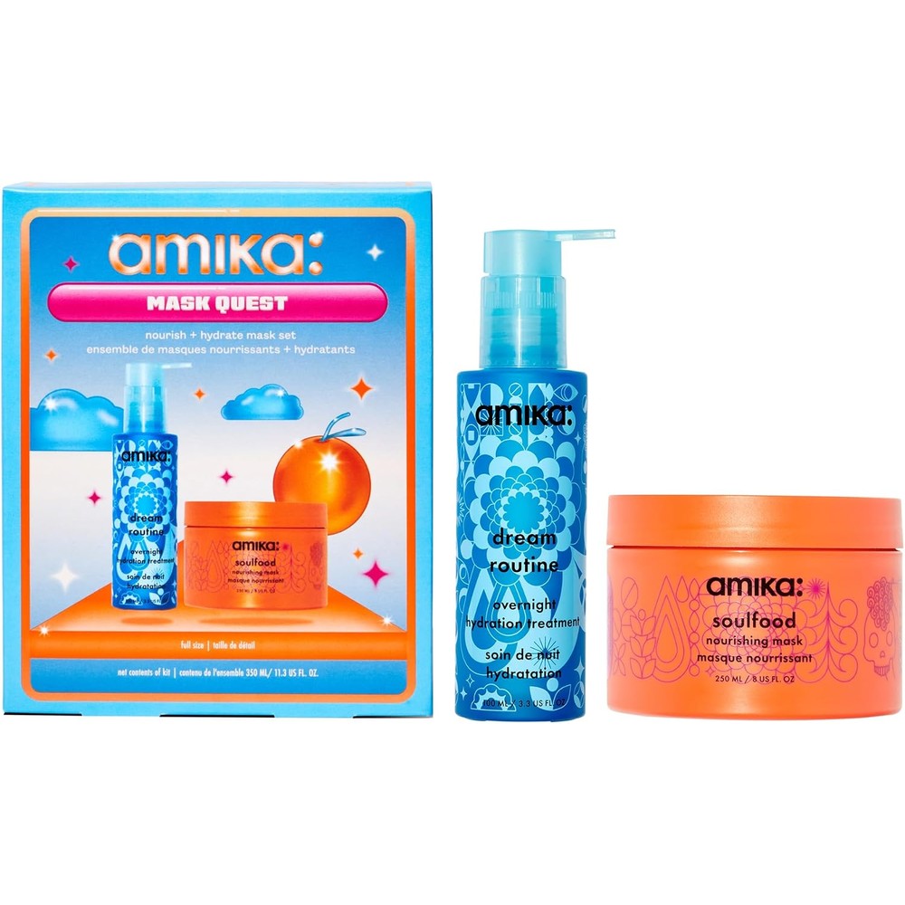 Amika Mask Quest Nourish and Hydrate Mask Set box front view