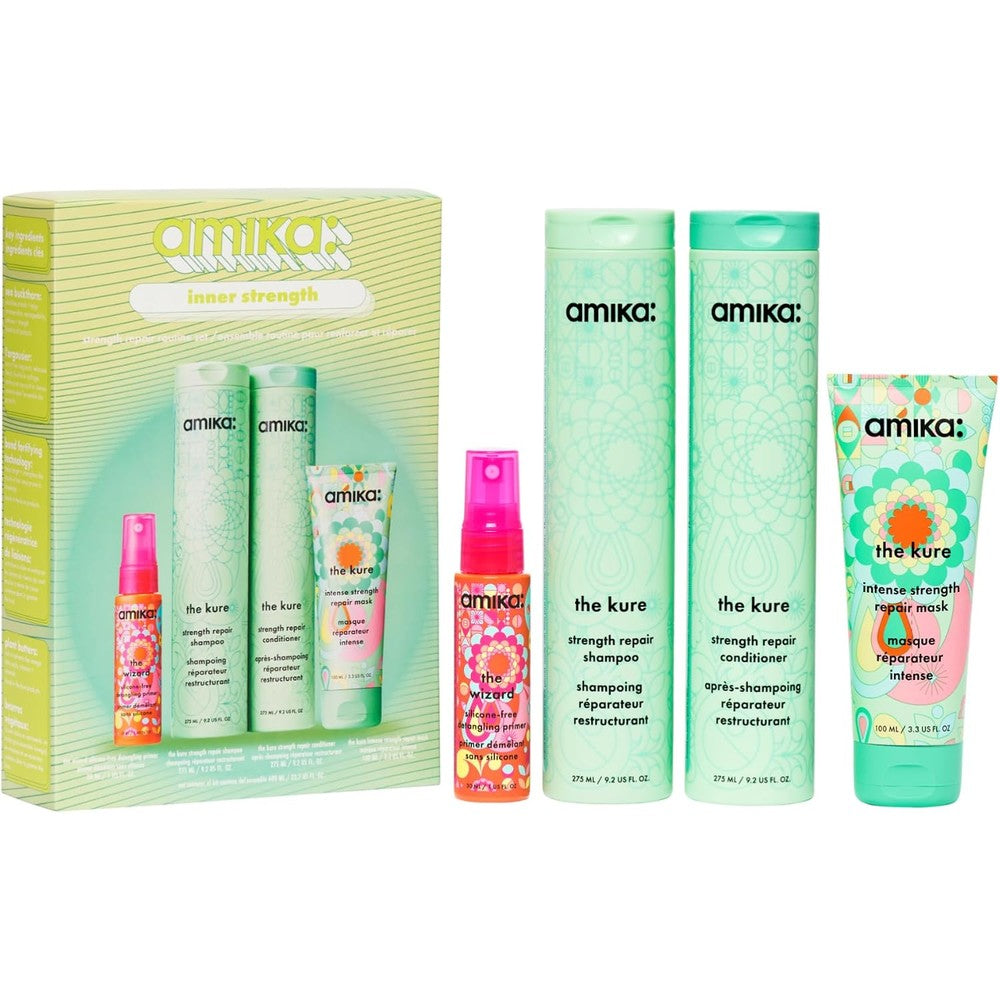 Amika Inner Strength Repair Routine Set front view of product packaging