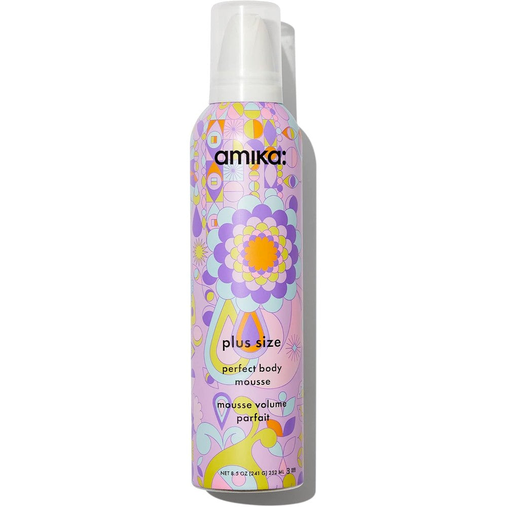 Amika Plus Size Perfect Body Mousse Volumizing Hair Styling Foam For Instant Lift Weightless Hydration And Flexible Hold 8.5 Ounces