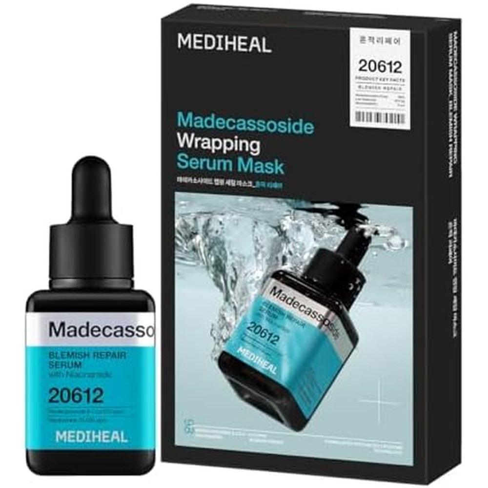 MEDIHEAL Madecassoside Repair Serum and Mask Duo Set front view packaging for blemish repair skincare routine