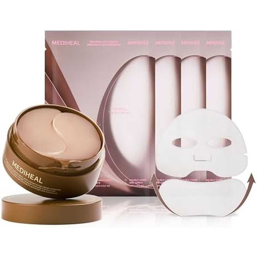 Mediheal Retinol Collagen Eye and Face Lifting Bundle front view showing full product packaging.