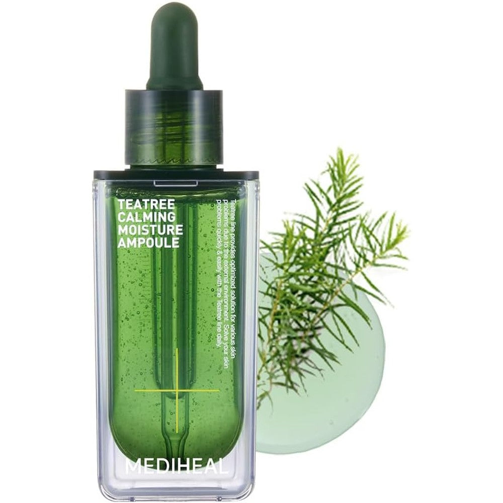 MEDIHEAL Teatree Calming Moisture Ampoule For Sensitive Skin Deep Hydrating Face Serum One Point Seven Fluid Ounce Fifty Milliliters
