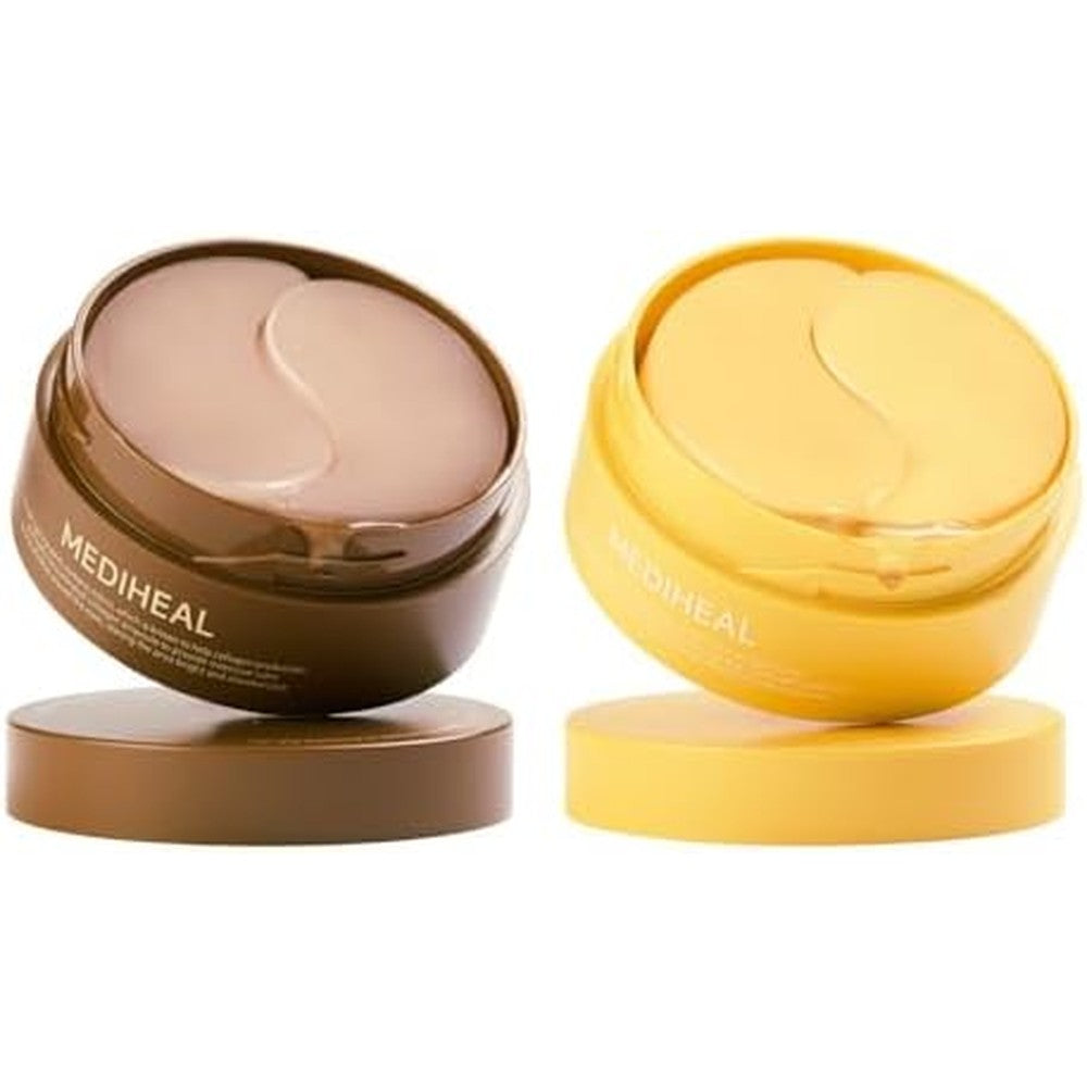 MEDIHEAL Under Eye Patches Set Retinol and Vita jars front view anti aging skincare