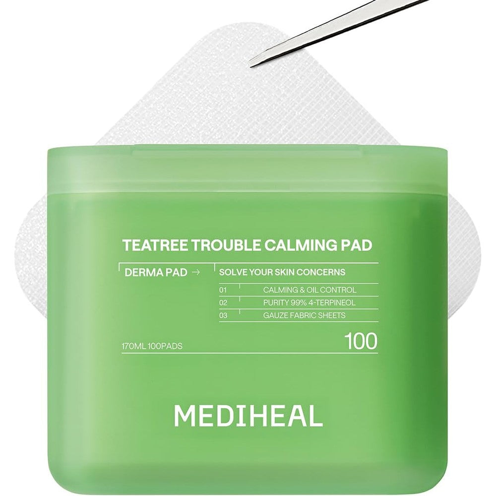 Mediheal Teatree Trouble Calming Toner Pads green container front view