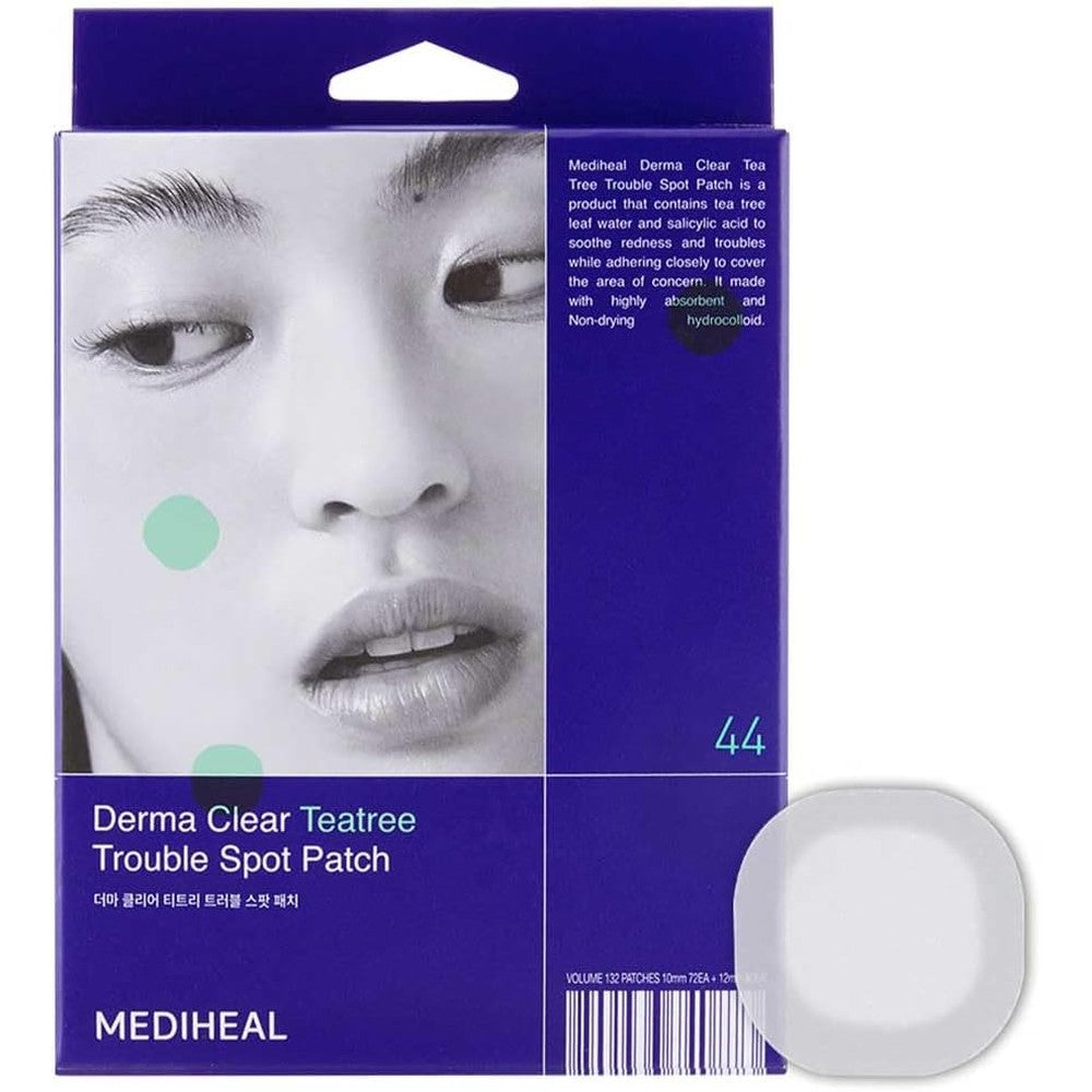 Mediheal Derma Clear Teatree Treatment Spot Patch For Invisible Acne Relief Sebum Control And Moisture Balance 44 Count