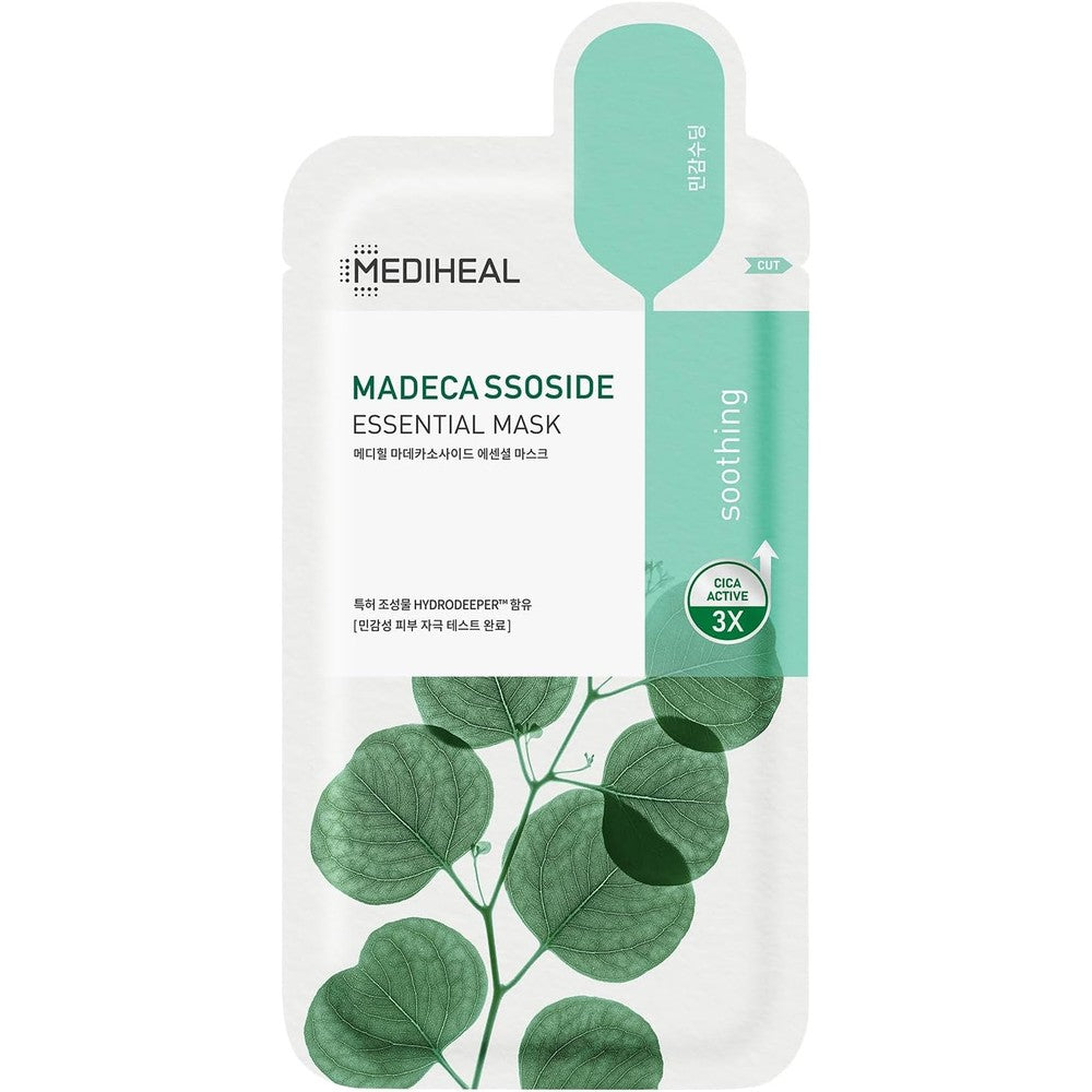 Mediheal Madecassoside Essential Face Mask For Sensitive Blemish Prone Skin Hydrating Soothing K Beauty 20 Sheets