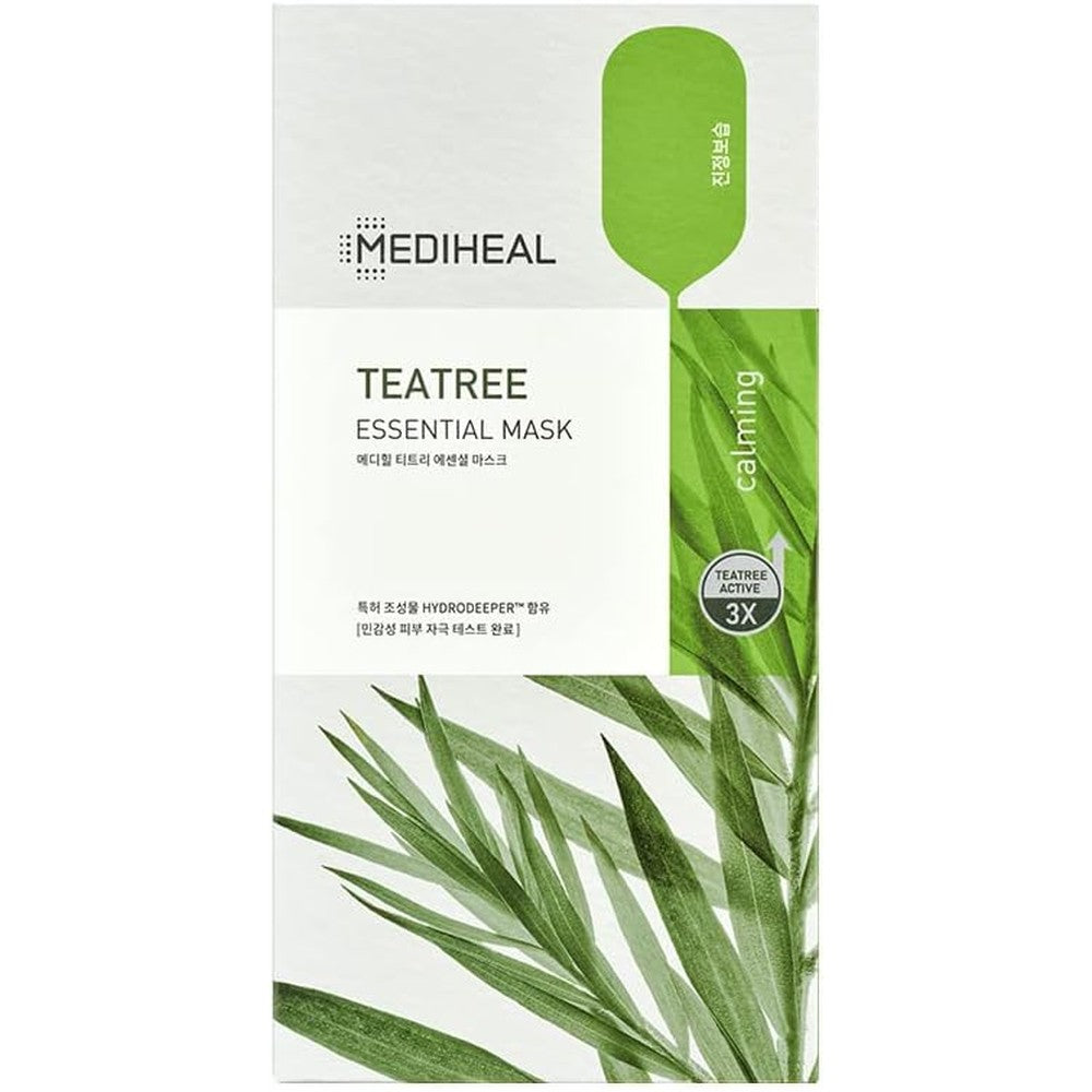 Mediheal Tea Tree Essential Face Sheet Mask For Soothing And Calming Irritated Skin Ten Sheets