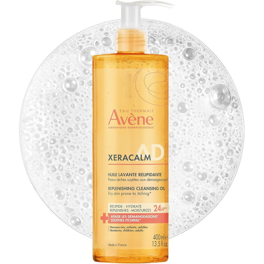 Avène XeraCalm A.D Lipid Replenishing Cleansing Oil For Eczema Prone Dry Skin Fragrance Free 400 Milliliters