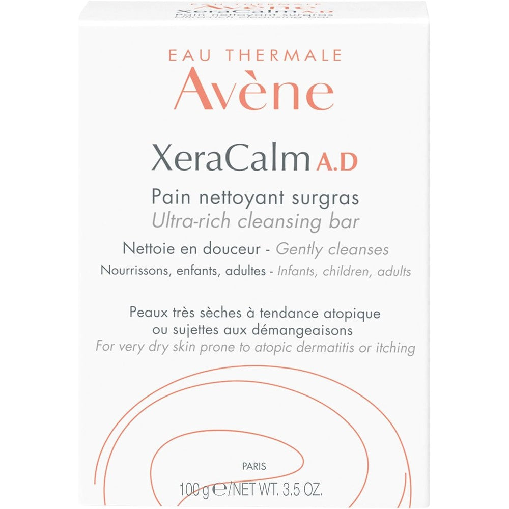 Avene XeraCalm A.D Ultra-Rich Cleansing Bar For Atopic Dermatitis And Eczema Prone Skin 100 Gram