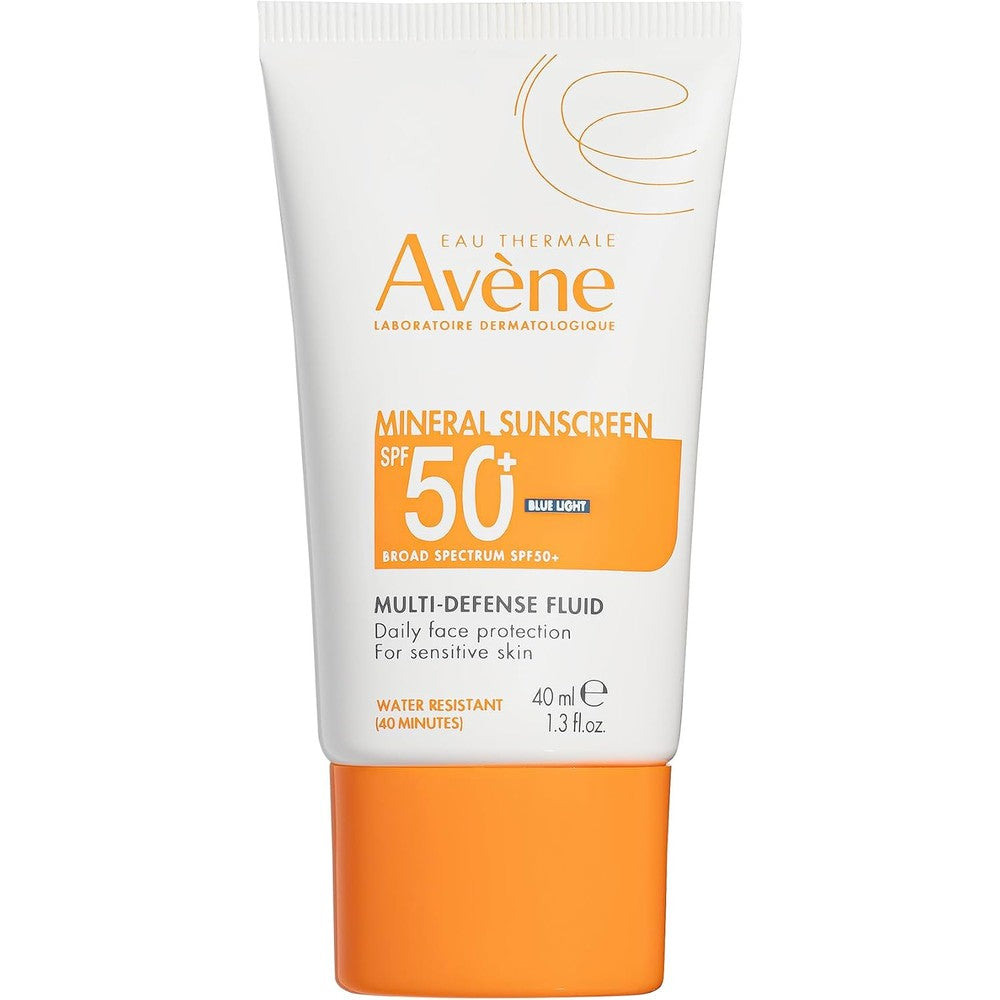 Avène Mineral Sunscreen Multi-Defense Fluid SPF 50 Plus Tinted Broad Spectrum Face Sunscreen 1.3 Fluid Ounce