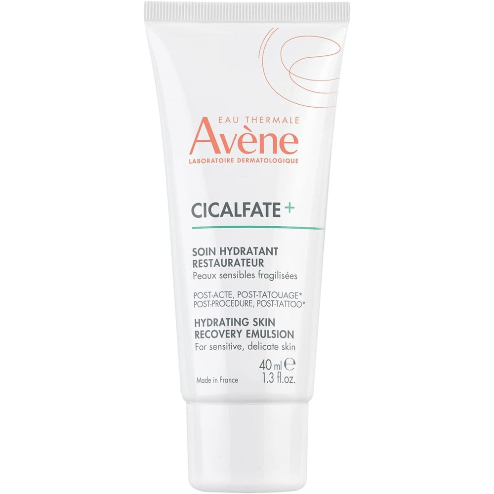 Eau Thermale Avene Cicalfate+ Hydrating Skin Recovery Emulsion For Post-Procedure And Post-Tattoo Care, 1.3 Fluid Ounce