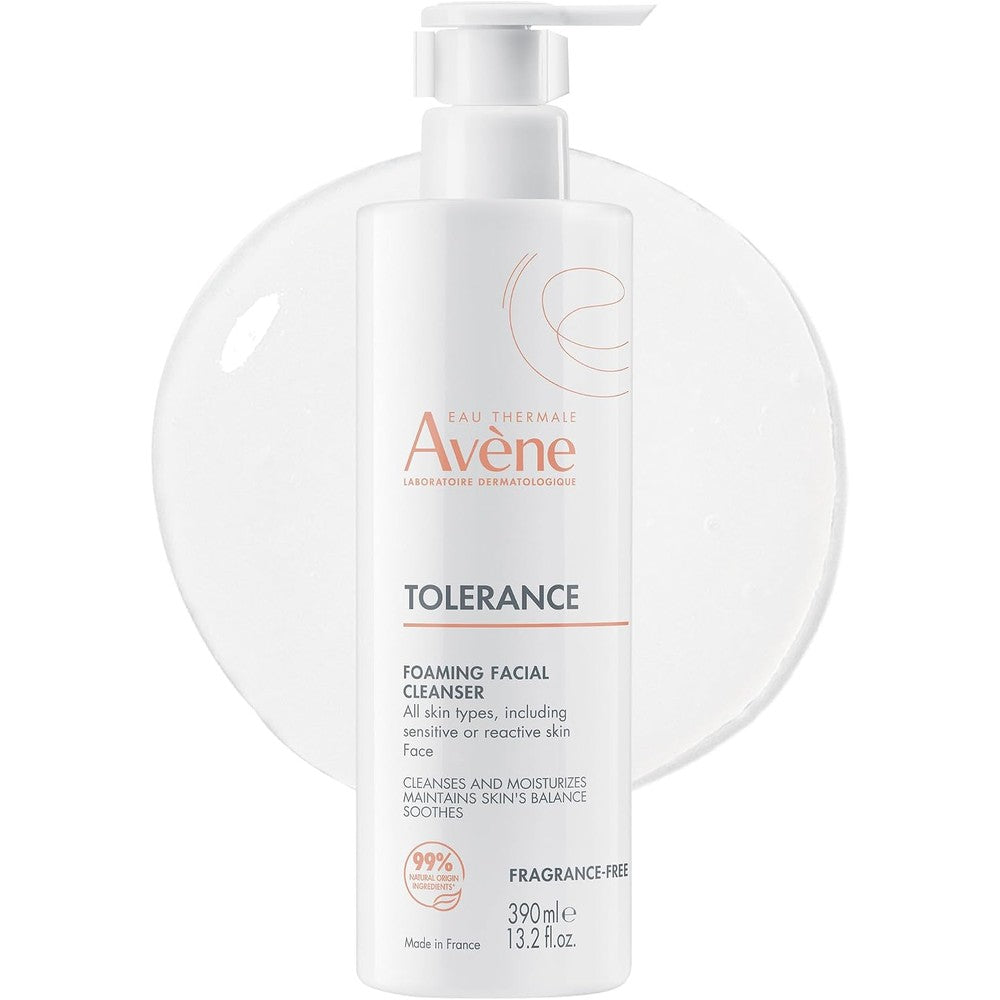 Avène Tolerance Daily Foaming Facial Cleanser front bottle view