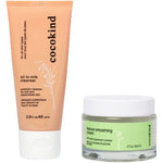 Cocokind Everyday Essentials Bundle packaging showing front view of oil to milk cleanser and smoothing cream