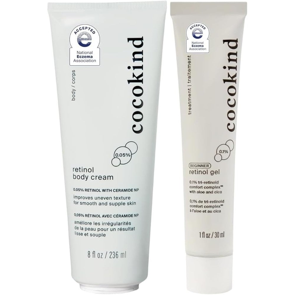 Cocokind Retinol Face and Body Renewal Bundle front view packaging