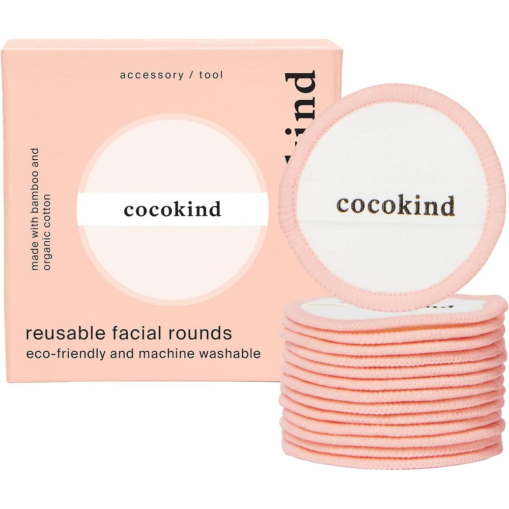 Cocokind Reusable Facial Rounds front view eco friendly makeup remover pads