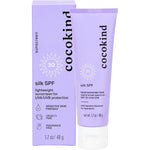 Cocokind Silk SPF 30 hybrid facial sunscreen fluid front view packaging box