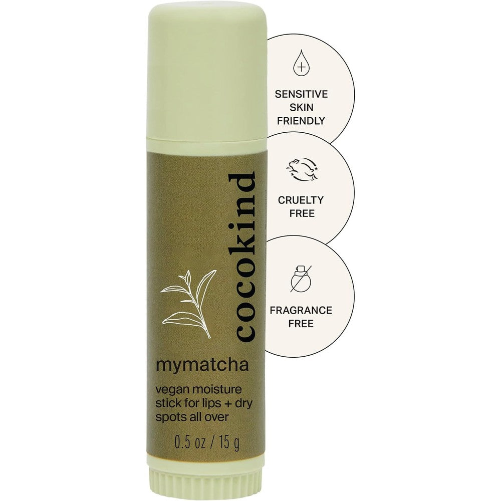 Cocokind Mymatcha All Over Moisture Stick front view showcasing the packaging.