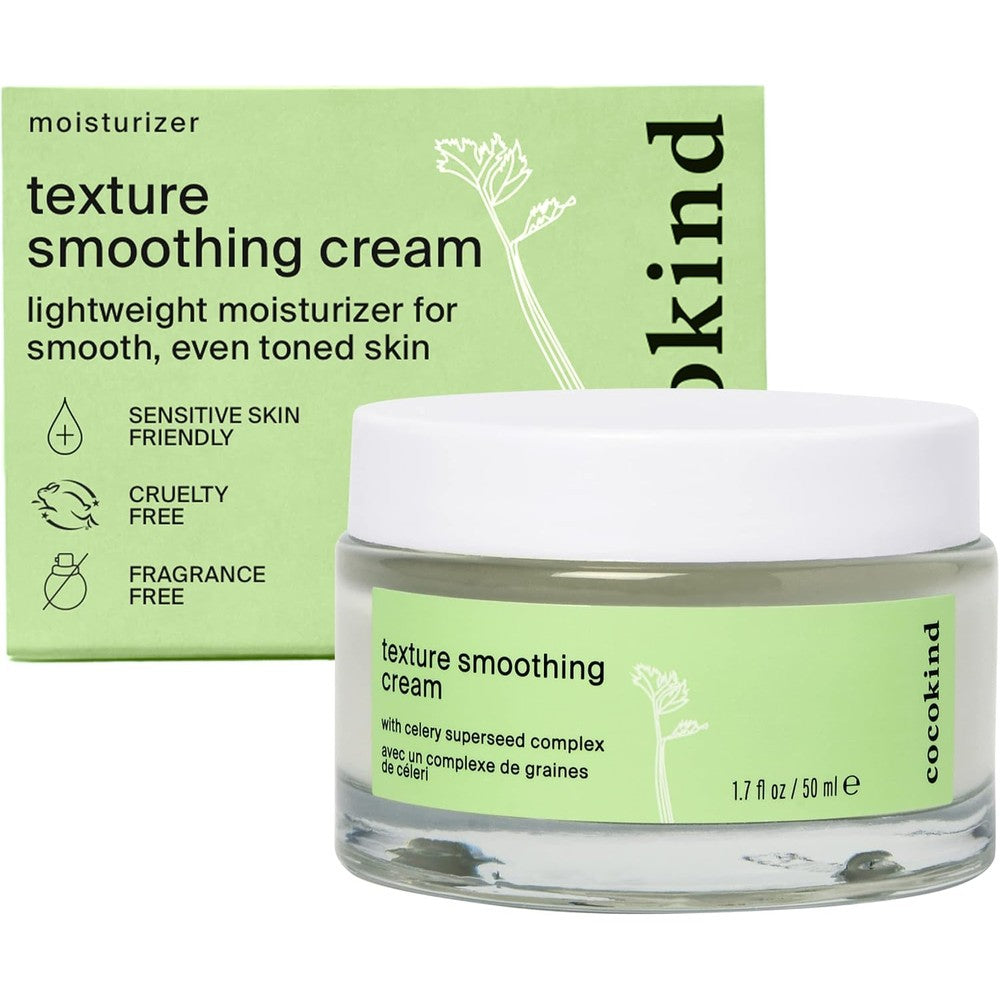 Cocokind Texture Smoothing Cream front view lightweight face moisturizer India