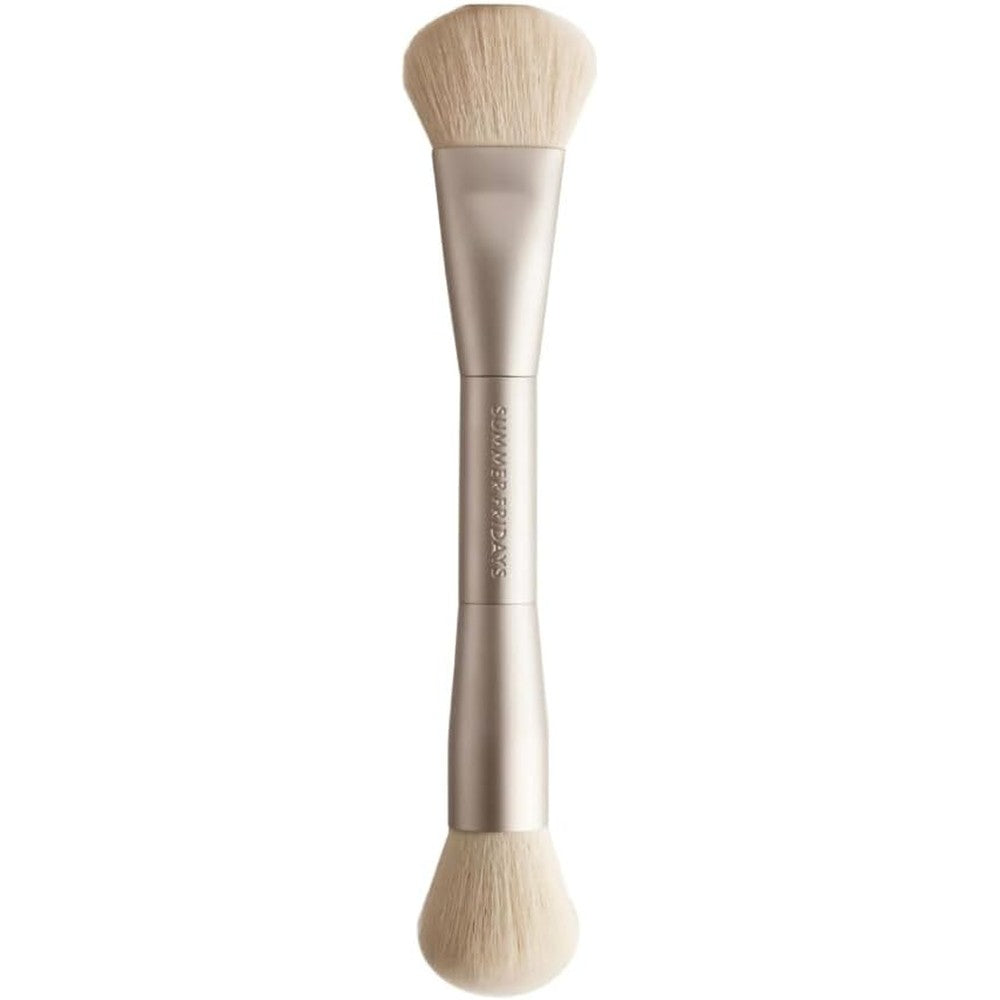 Summer Fridays The Blush Brush front view premium imported dual ended makeup tool
