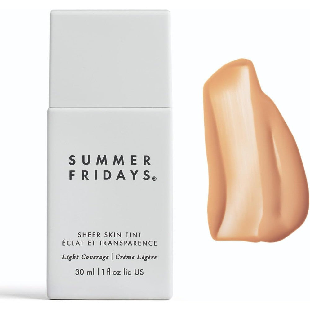 Summer Fridays Sheer Skin Tint front view bottle on display