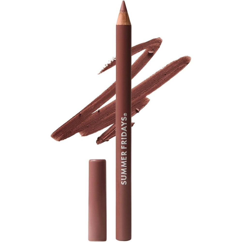 Summer Fridays SoftLine Lip Liner Pencil Cinnamon front view showcasing the premium matte packaging.