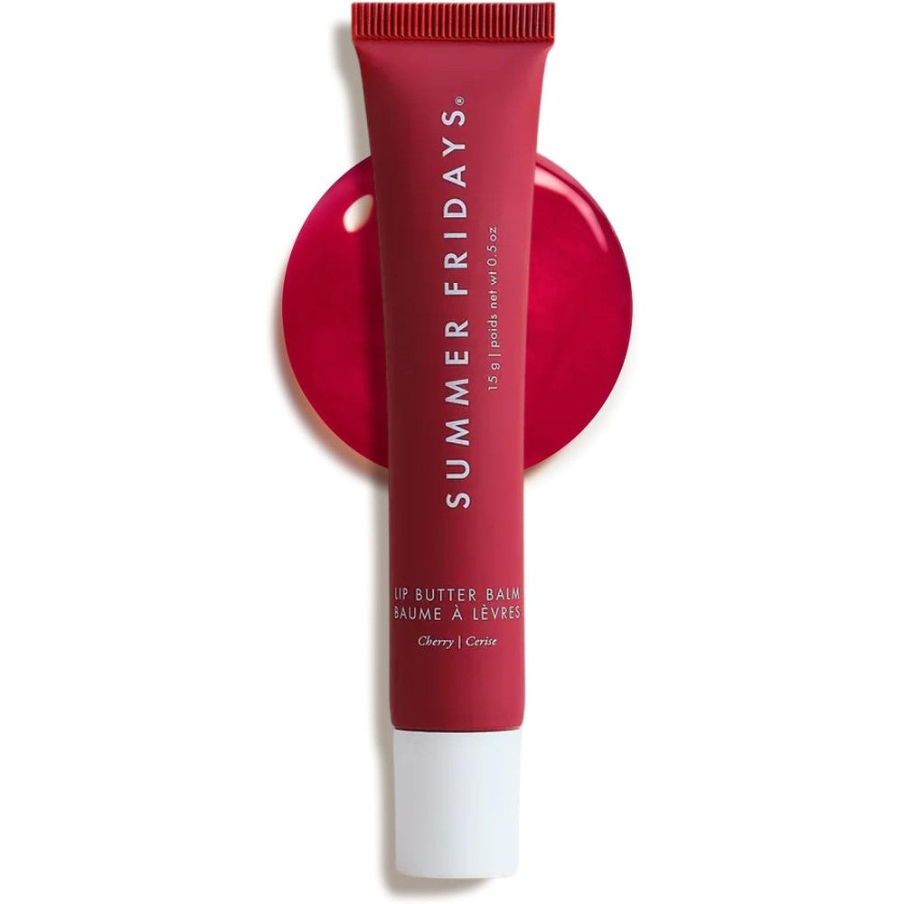 Summer Fridays Lip Butter Balm Cherry tube front view on white background