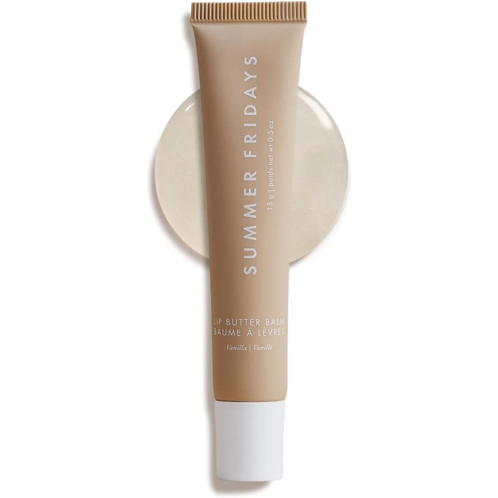 Summer Fridays Lip Butter Balm Vanilla 0.5 Ounce front view tube