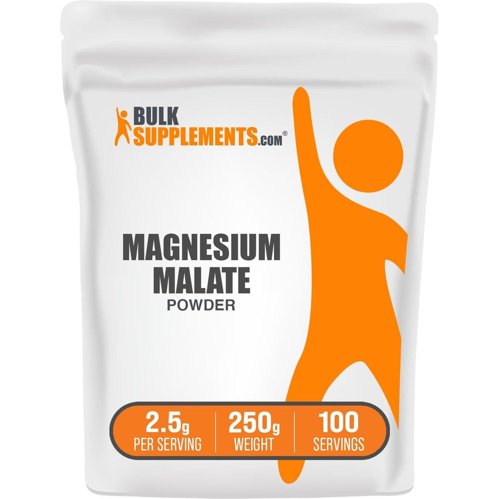 BulkSupplements Magnesium Malate Powder High Bioavailability Unflavored And Gluten Free 250g