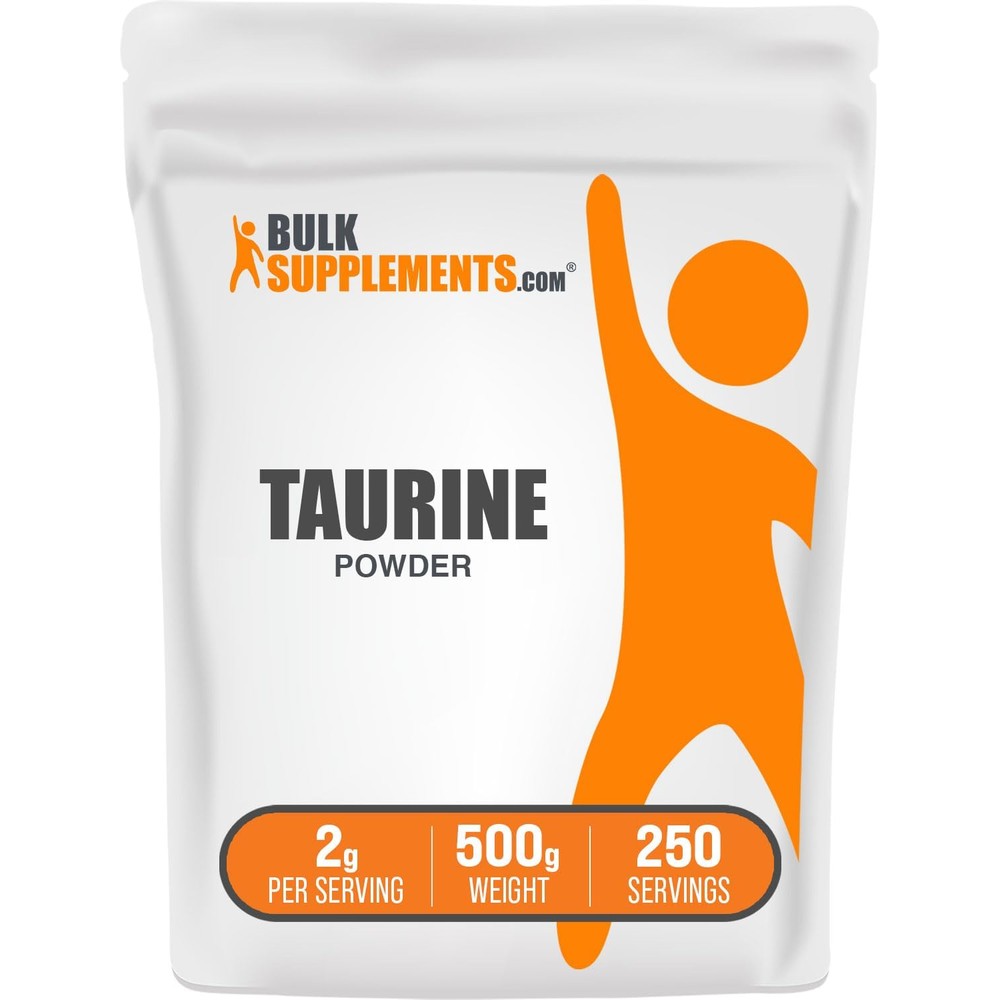 BulkSupplements Taurine Powder Unflavored Amino Acid Supplement For Energy And Heart Health 500 Grams