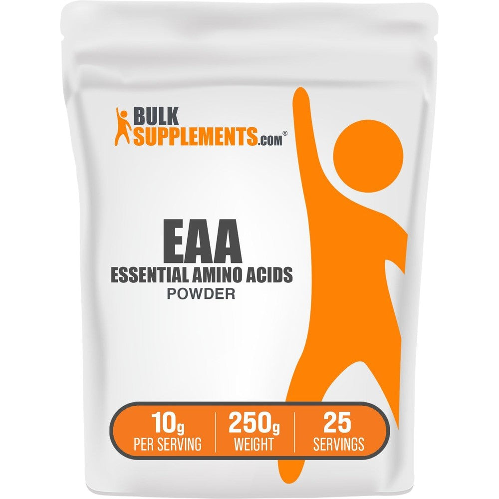 BulkSupplements Essential Amino Acids Powder Unflavored Gluten Free Supplement 10 Grams Per Serving 250 Grams