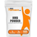 BulkSupplements HMB Powder Beta-Hydroxy Beta-Methylbutyrate As Calcium HMB Muscle Recovery Supplement Gluten Free Unflavored 1 Kilogram